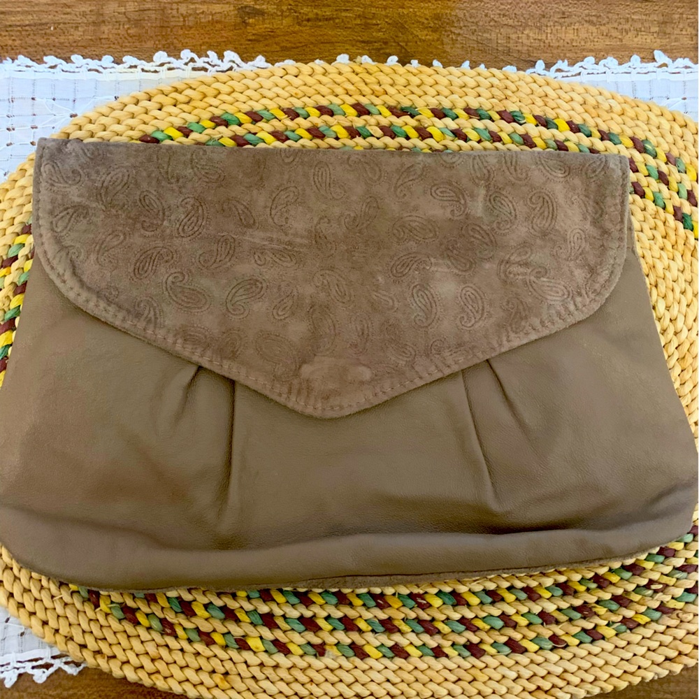 Vintage Italian leather clutch